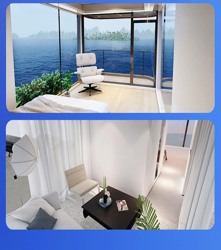 Fully Equipped Mobile Cabin Tiny Living Prefab Steel Container House Chinese Modular Hotel for Home Prefab Houses