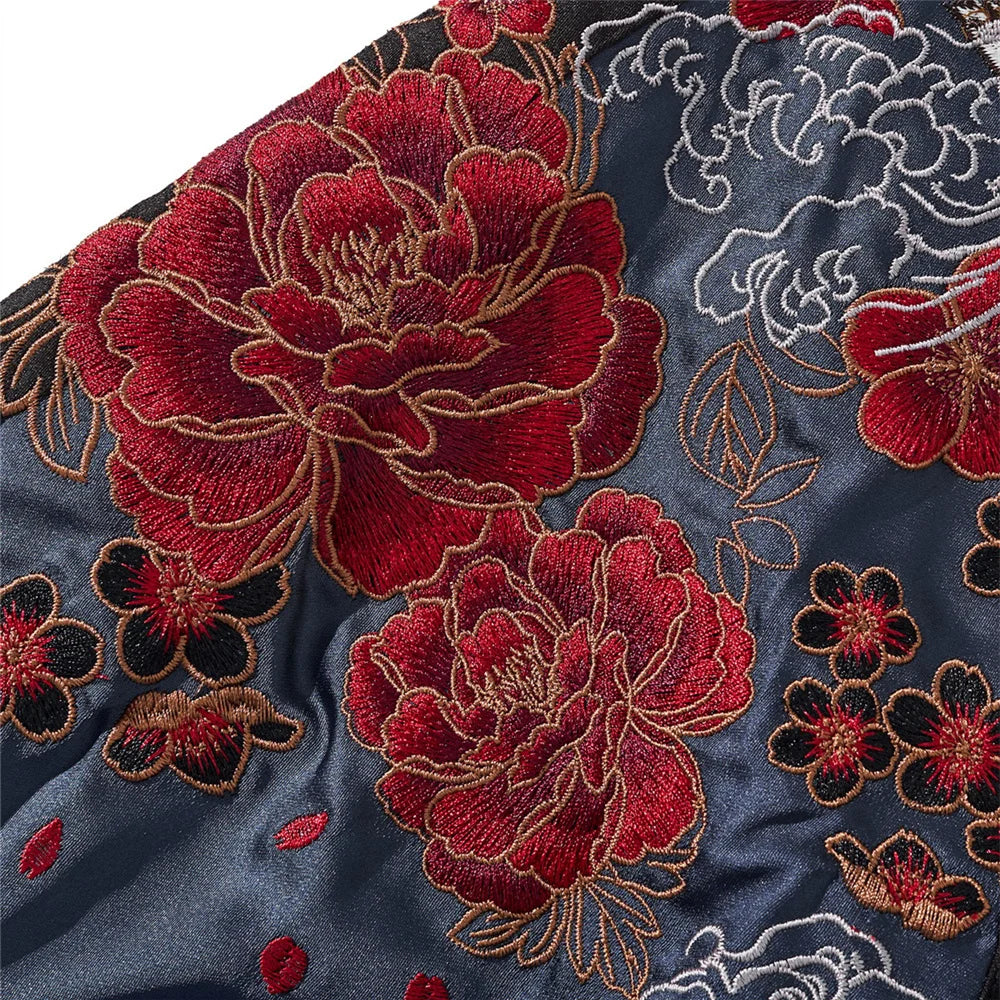 Versatile Japanese Yokosuka Jacket with Dragon Embroidery - Reversible, High-Quality Streetwear for Urban Fashion Enthusiasts