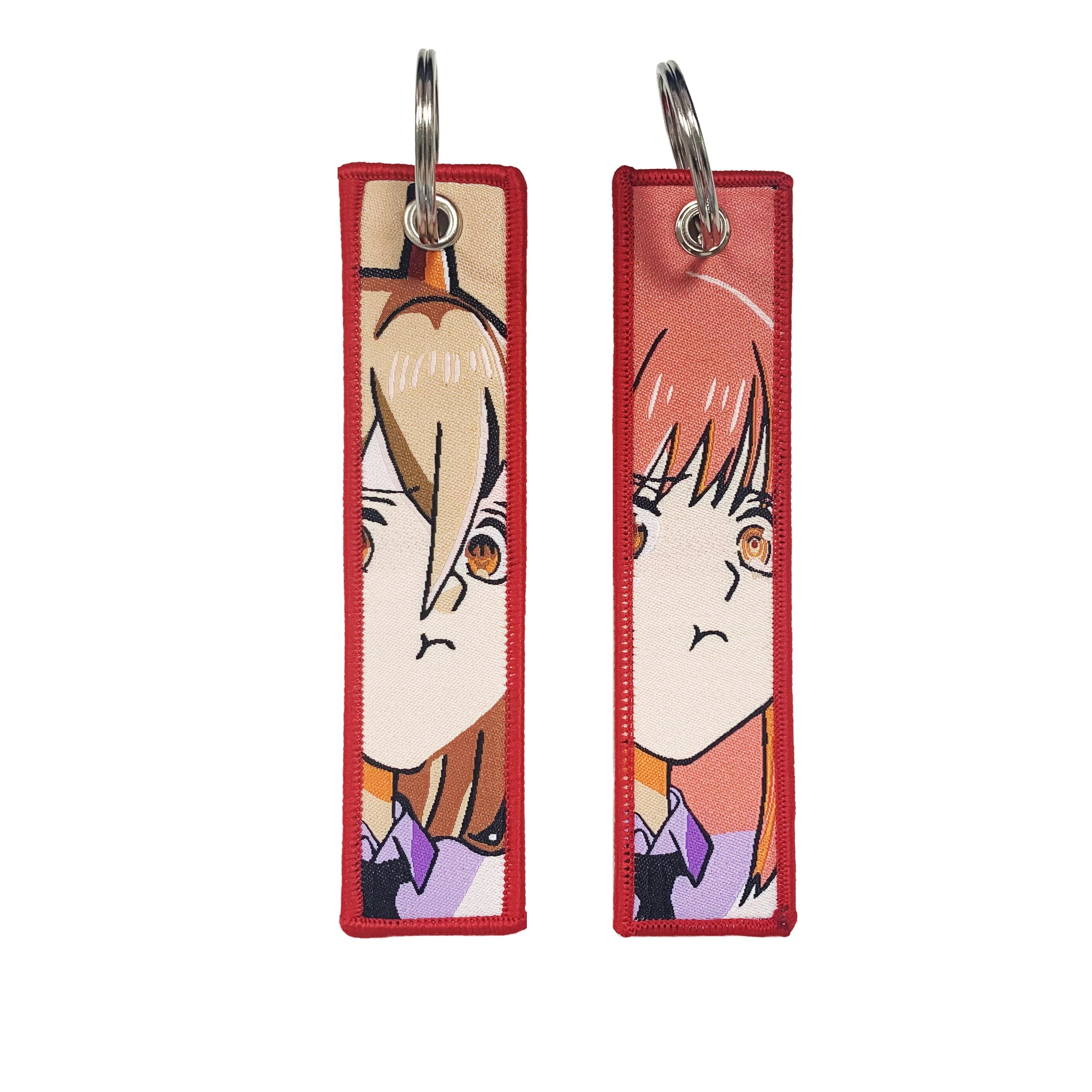 Anime embroidery Key Jet Tag Key chain Cartoon Keychains Key Ring Holder Pendant Gift Wholesale keychain accessories Key