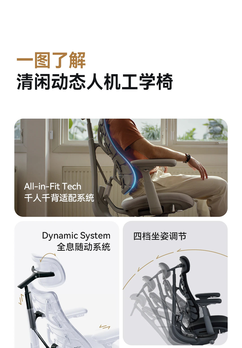 Ergonomic Chair Computer Relaxation Dynamic Ergonomic Chair