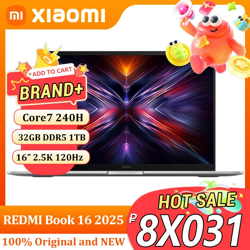 Xiaomi REDMI Book 16 2025 Core7-240H 32GB+1TB 16inch 2.5K 120Hz Screen
