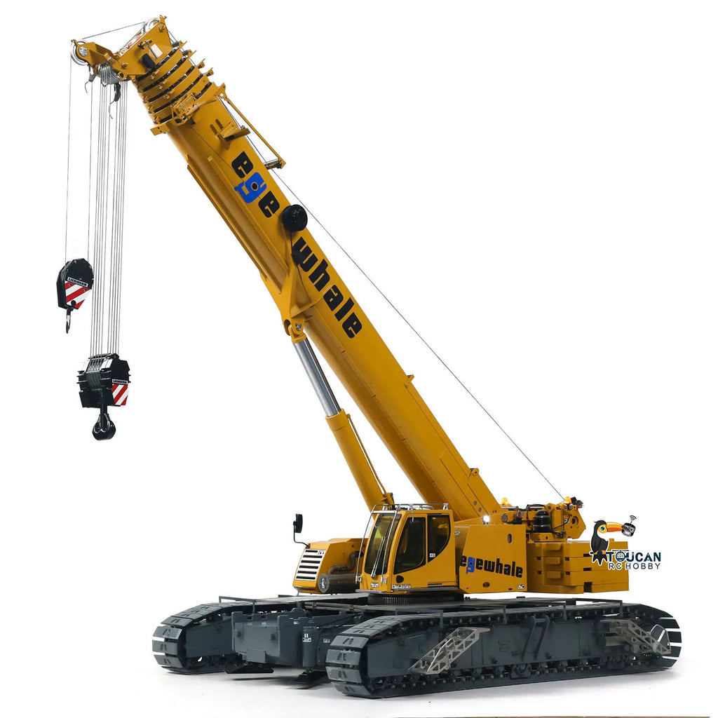 D1220 1:14 Hydraulic Remote Control Telescopic Crawler Crane Heavy Duty RC Cranes Cars Tracked Construction Truck Models