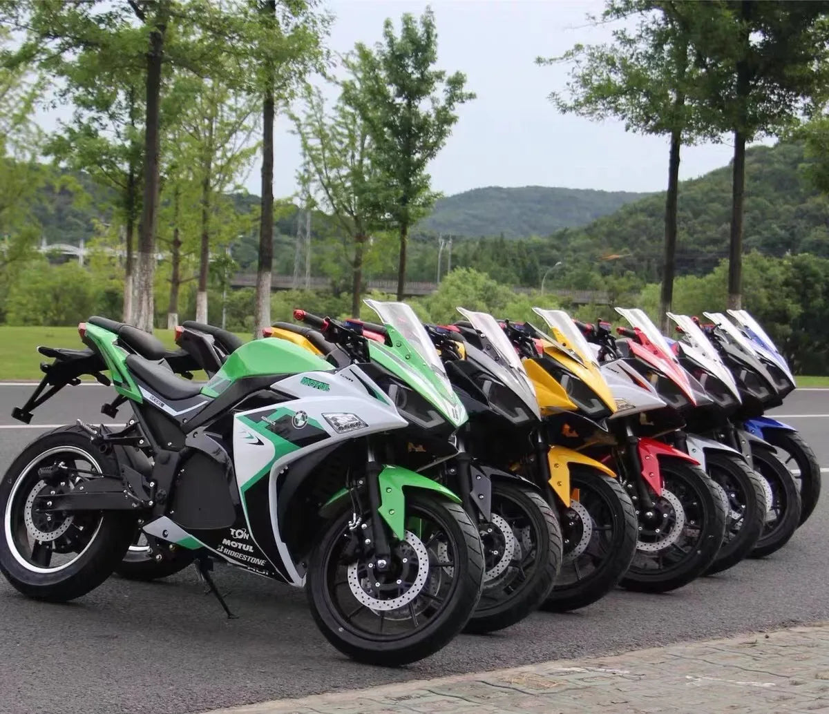 Factory Cheap High Speed V6/R3 Customized 15000 Watts 8000 Watt Racer Motorcycle Electric Scooter Racing Motorcycle Adults 72v