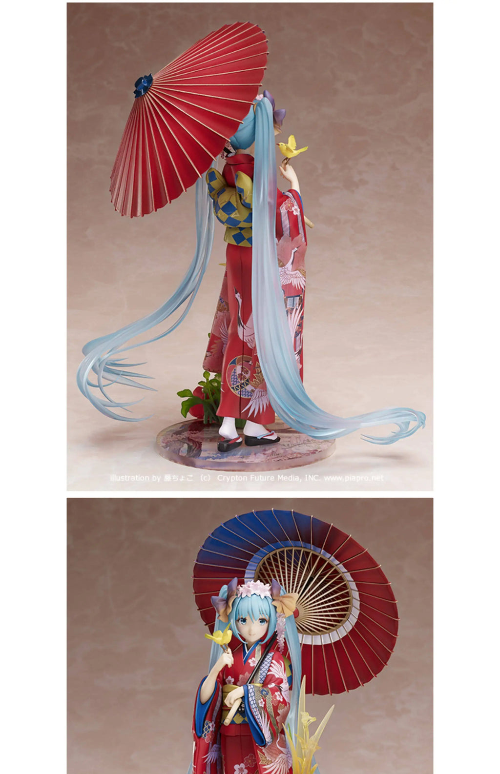 Stronger Hatsune Miku Authentic Japanese Floral Pattern Kimono Figure With Traditional Umbrella Anime Collectible For Otaku Fans