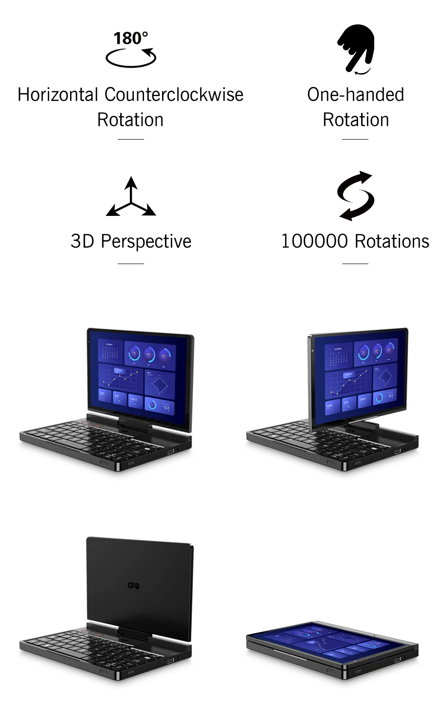 2025 NEW Original GPD Pocket 4 Laptop AMD AI 9 HX 370 32GB DDR5 2TB NVMe 8.8-inch Mini Portable Gaming Notebook Office Study PC