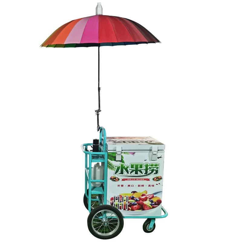 Italian Gelato Cart Electric Tricycle With Freezer Display Mobile Ice Cream Bike Customized Vending Commercial Street Food Kiosk