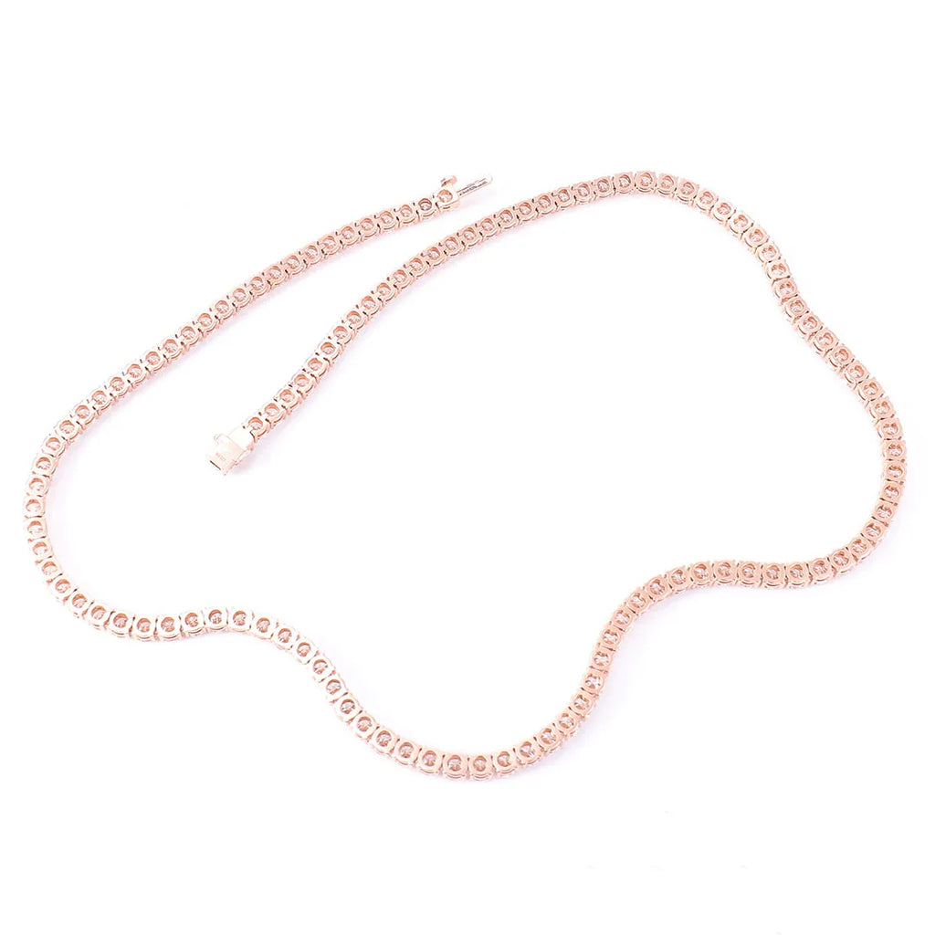 Provence Tennis Necklace 55cm 14K Rose Gold 3.5mm DEF/VS Lab Diamonds for Women Men party Fine Jewelry hip hop Necklace Custom