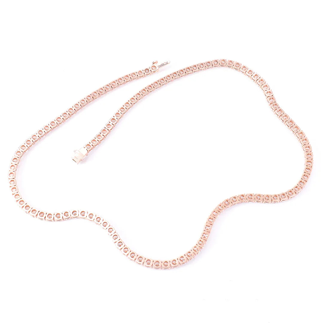 Provence Tennis Necklace 55cm 14K Rose Gold 3.5mm DEF/VS Lab Diamonds for Women Men party Fine Jewelry hip hop Necklace Custom