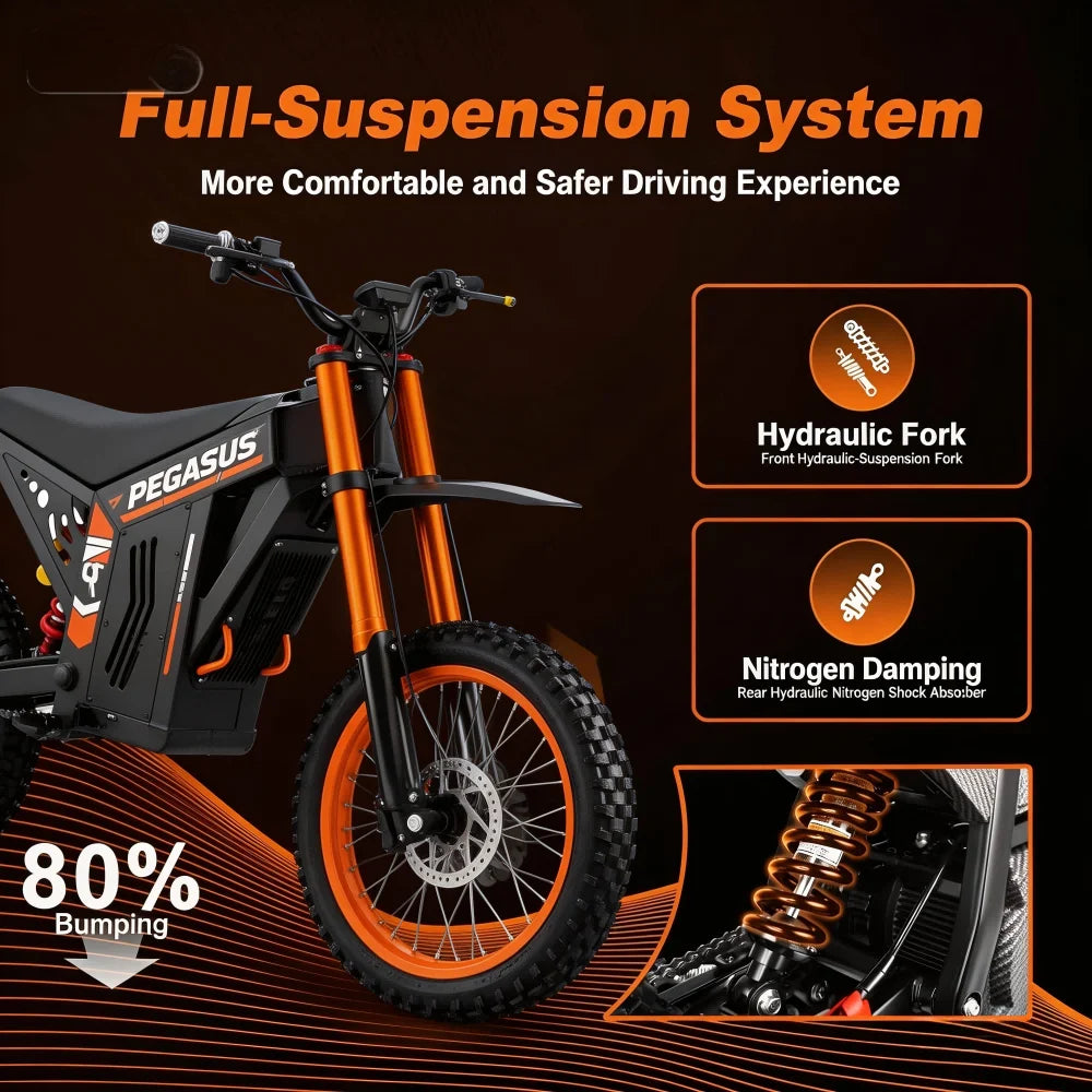 New Fashion2000W 48V 21AH 60km/h Mountain E Motorcycle Aluminum Alloy Dirt Bike 14"/12" Fat Tire Off-road Motorcycles New Energy
