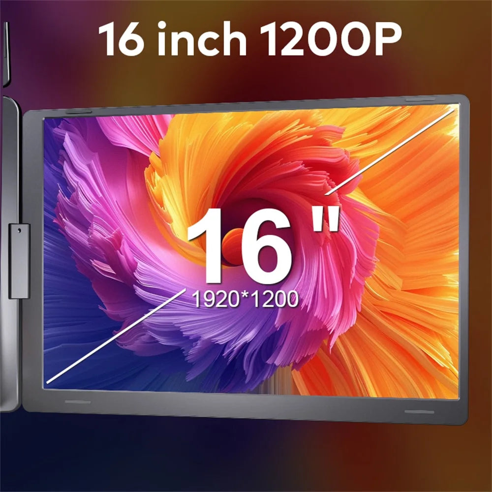 Triple Screen LCD Monitor for Laptop Portable FHD Display Secondary Notebook Monitor with Single Cable Sub Screen 14 inch