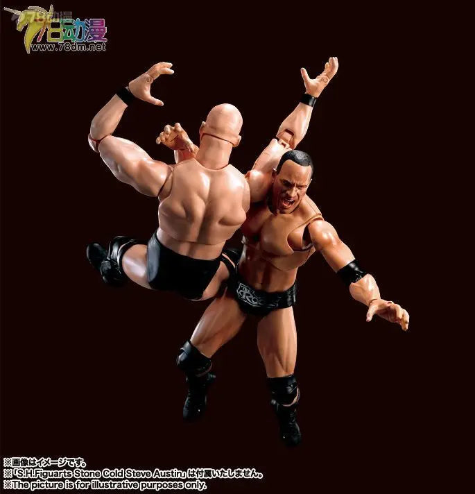 BANDAI Original S.H.Figuarts WWE The Rock (Dwayne Johnson) Movable Action Figure Collectible Model Toy Gift for Boys