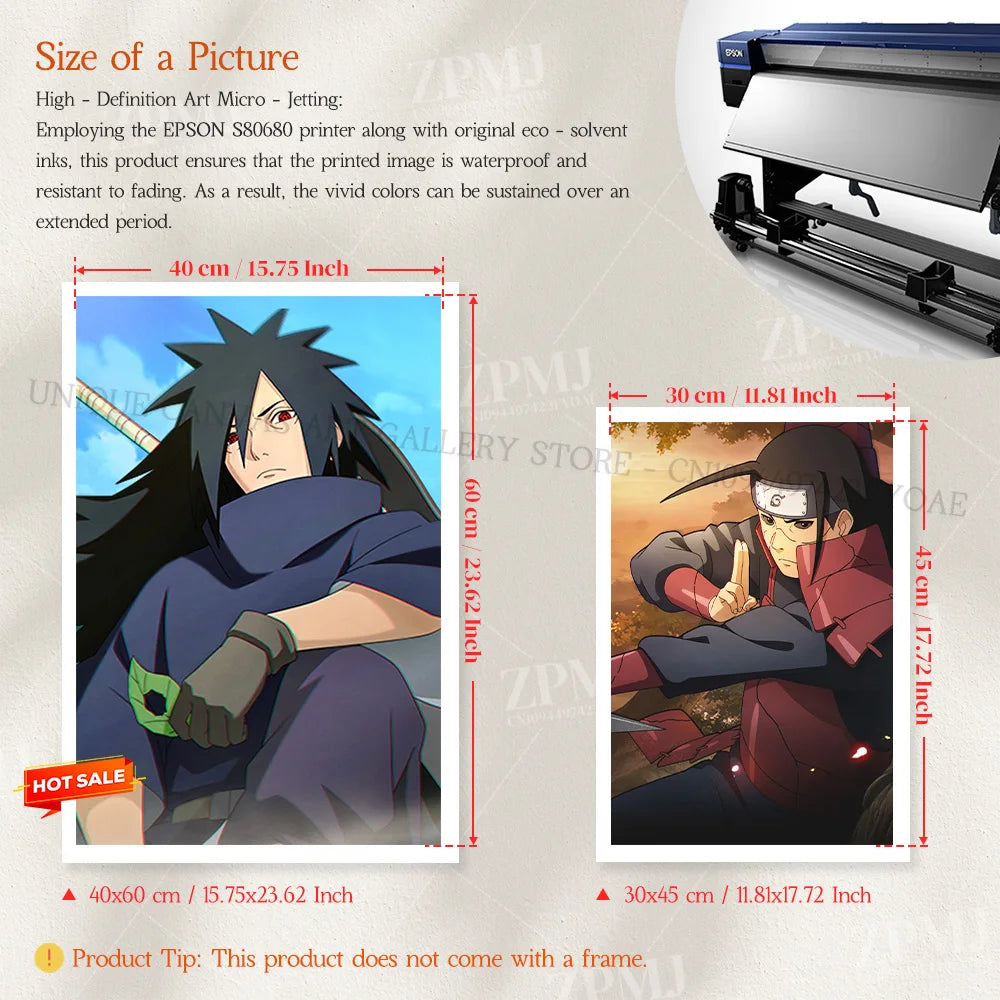 Uzumaki Naruto Canvas Paintings Uchiha Itachi Anime Figures Wall Art Home Decor Poster HD Print Picture Living Room No Framework
