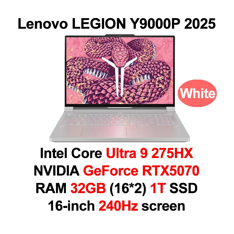2025 Lenovo LEGION Y9000P E-sports Gaming Laptop Ultra 9 275HX GeForce RTX 5070 /5080 RAM 32GB 1T SSD 16-inch Gaming Notebook PC