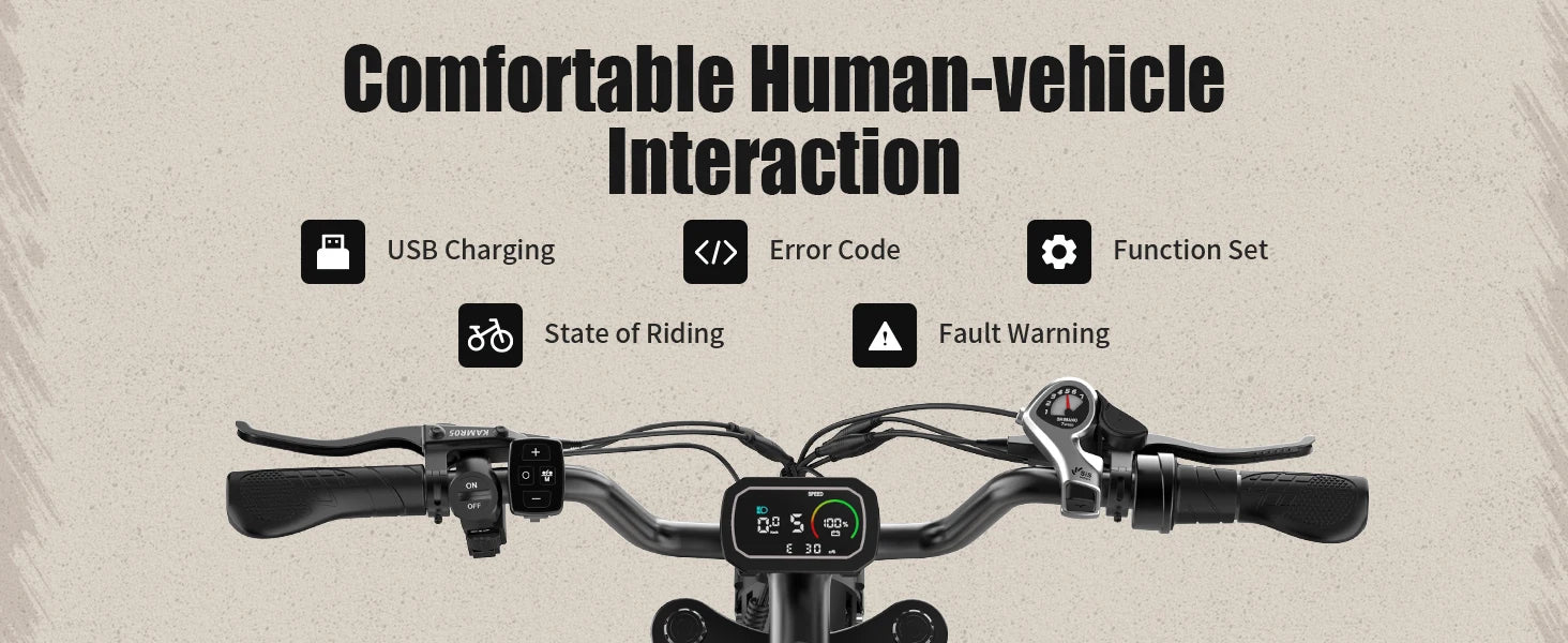 Electric Bike 2000W 52V 25AH AWD Dual Motor Folding E-bike 24" Fat Tire US