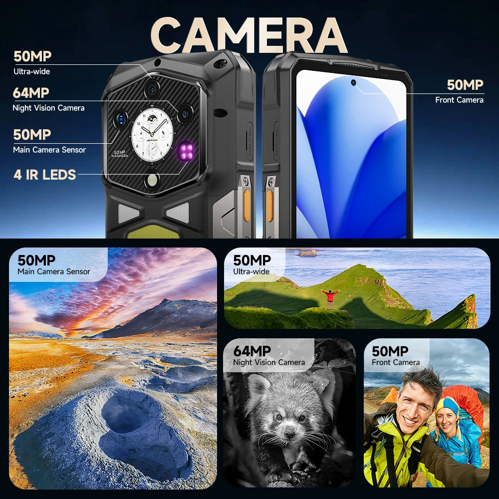 Ulefone Armor 29 Ultra 5G AI Rugged Phone Dual Screen Dimensity 9300+21200mAh 120Hz 1TB ROM 64MP, NFC, Android 15 Smartphone