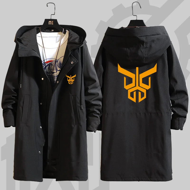 Anime Kamen Rider Printed Zipper Trench Long Coat Jacket Hooded Hoodies Cosplay Men Women Customized Cloaks