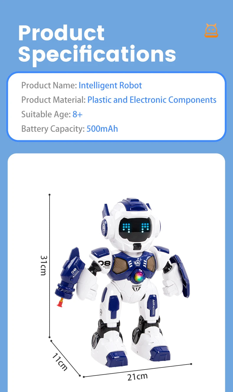 JHD For 2025 New JJRC R35 RC Robot Intelligent Programming Induction Interactive Remote Control Robot Electric Robot Model
