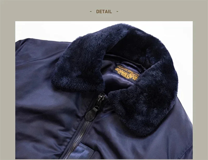 Flight Red Tornado B-15C Jacket Heavy Duty Wool Insulated Coat Winter Men Windbreaker With Fur Collar 2026ss design