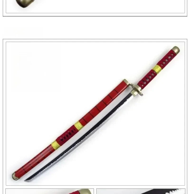 40incn Roronoa Zoro Katana Ninja Knife Sword Anime Cosplay Costume Zoro Real Size Japanese Katana Original Samurai Sabre Gift