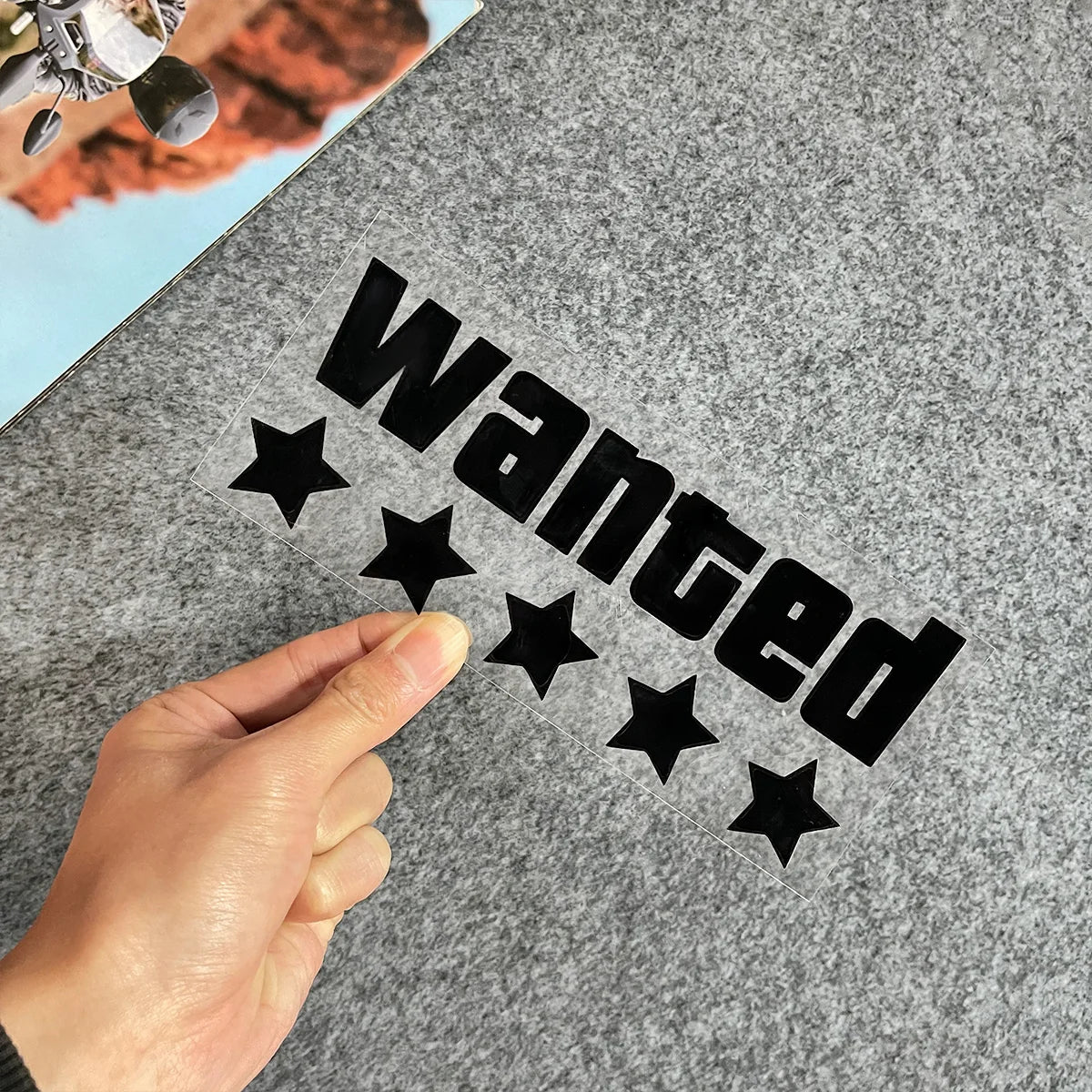 WANTED Motorcycle Sticker Vinyl Waterproof Decal Adaptable Motorcycle / Body / Helmet Motorcycle Decoration Accessories