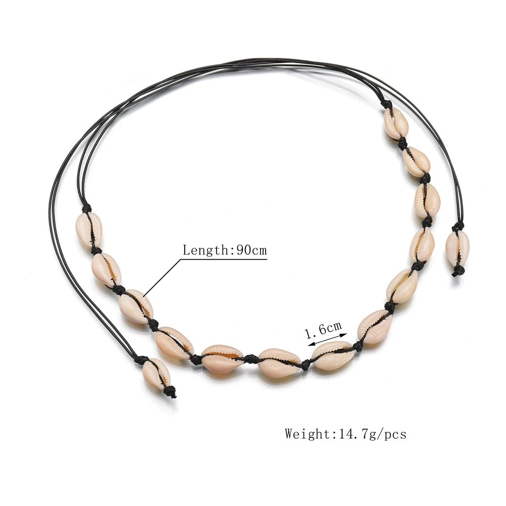 SUMENG Boho Beach Bohemian Choker Necklaces For Women Girls Summer Fashion Jewelry Chained Shell Pendants Necklace Gifts