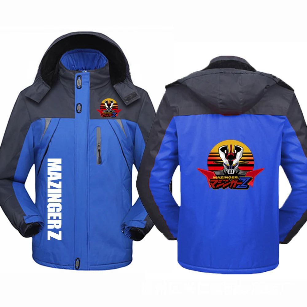 New 2025 Comfortable Autumn And Winter Mazinger Z Anime Men's Thicken Warm Windproof Hoodies Versatile Jacket Coat