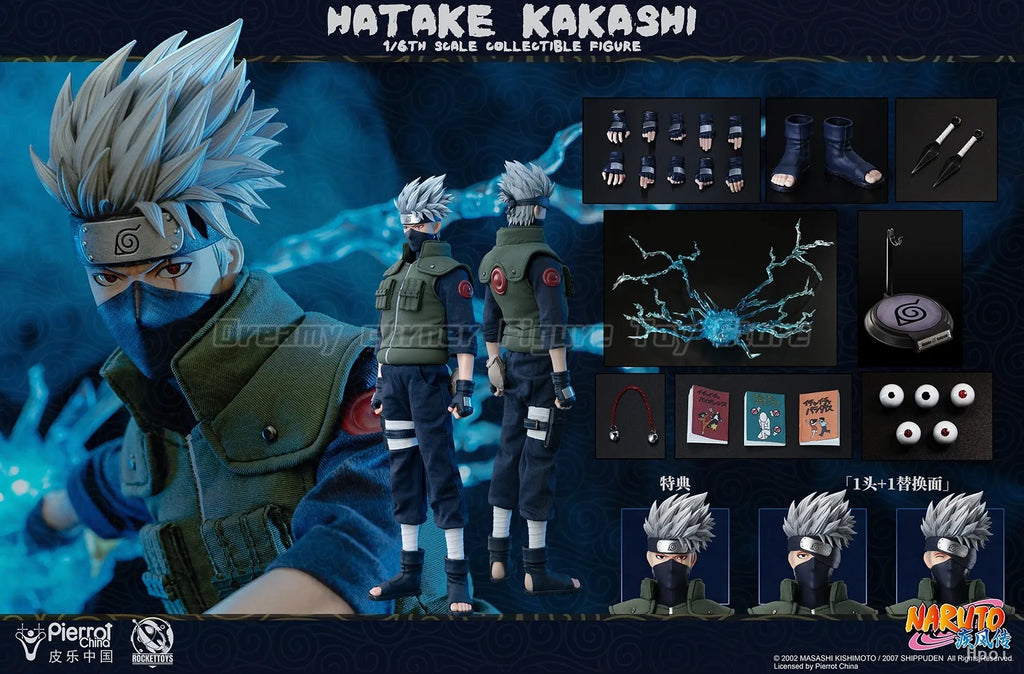 【In Stock】RocketToys ROC-004 NARUTO Shippuden Hatake Kakashi 1/6 Action Figure