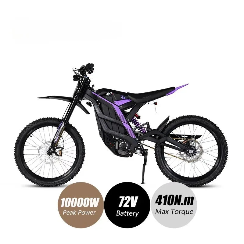 UTV&ATVPro for Adult Electric Dirt Bike 72V Motocross Mountain Hilly Road Racing Bike 85km/h Max Speed 120km Range Front/Rear