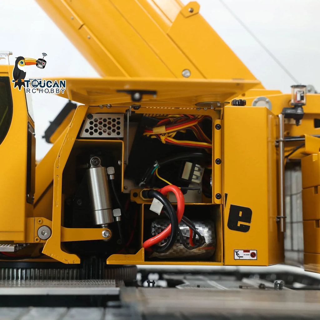 D1220 1:14 Hydraulic Remote Control Telescopic Crawler Crane Heavy Duty RC Cranes Cars Tracked Construction Truck Models