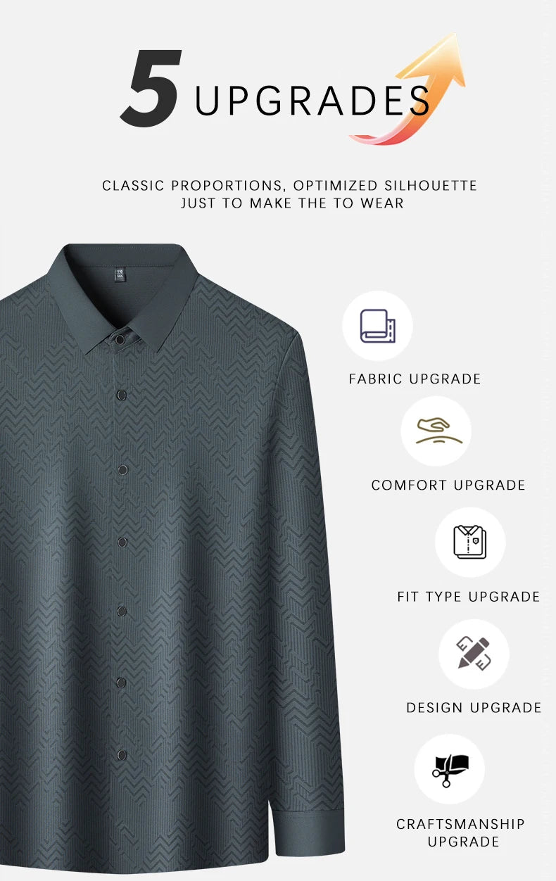 BROWON Men Shirt Long Sleeve Autumn 2025 New Solid Color Casual Luxury Shirt  Man Business Office Slim Shirts for Men Clothes