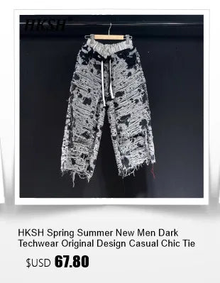 HKSH Original Niche Design Spring Summer Men Floral Casual Pants Simple Light Luxury Waste Land Women Chic Ins Punk Vibe HK22699