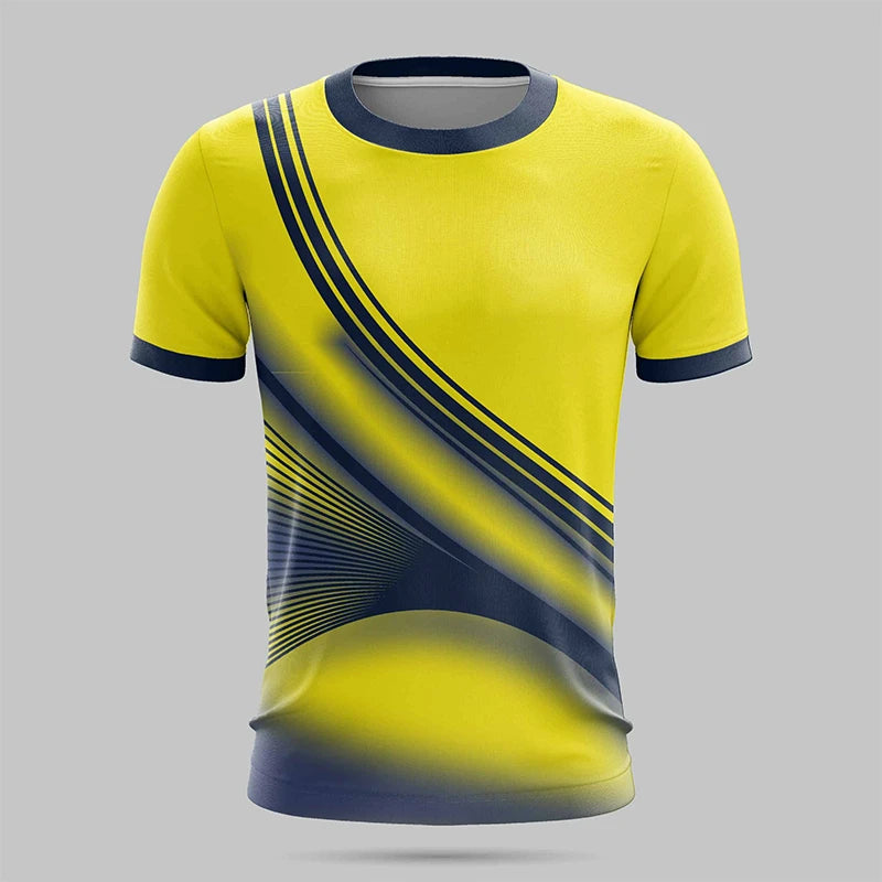 Men's Hiking Outdoor Sports T-Shirt Fashion 3D Print Design Stripe Tshirts For Men Clothes 2025 Summer Loose Breathable Tee Tops