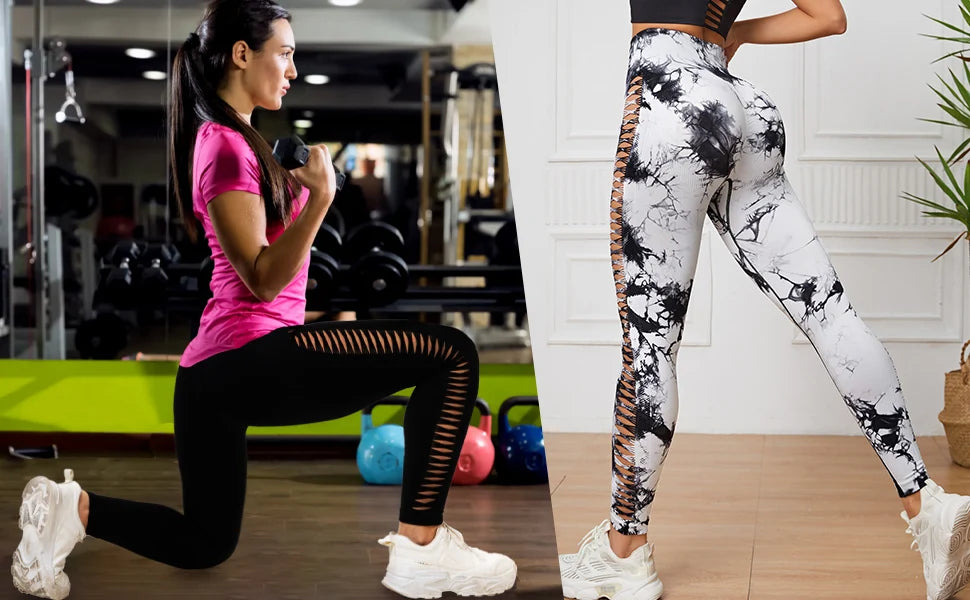 2 Pack Women's High Waisted Sexy Butt Lifting Seamless Solid Color Yoga Leggings Elastic And Breathable Fitness Sports Pants