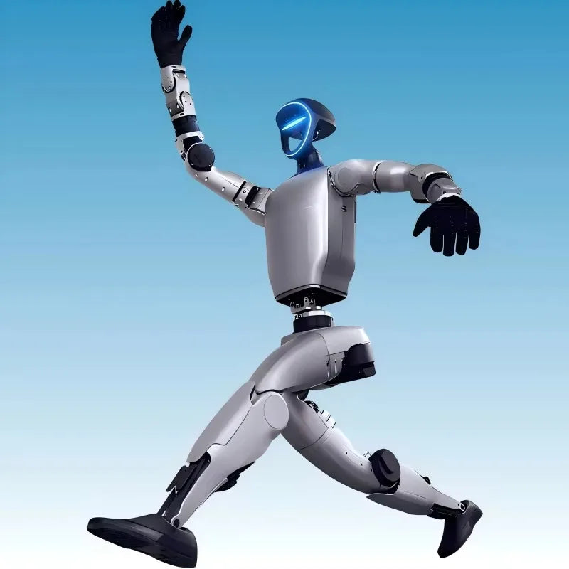 Programmable artificial intelligence robot embodies humanoid robot toy with pet battery