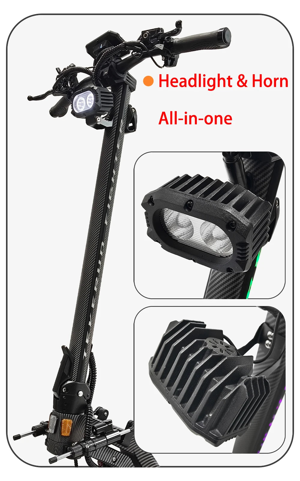 TEVERUN Fighter Supreme+ 7260R V4 2500W*2 Dual Motor 72V 60Ah Battery 4inch Display 4Pistons Brake 13inch Tire Scooter