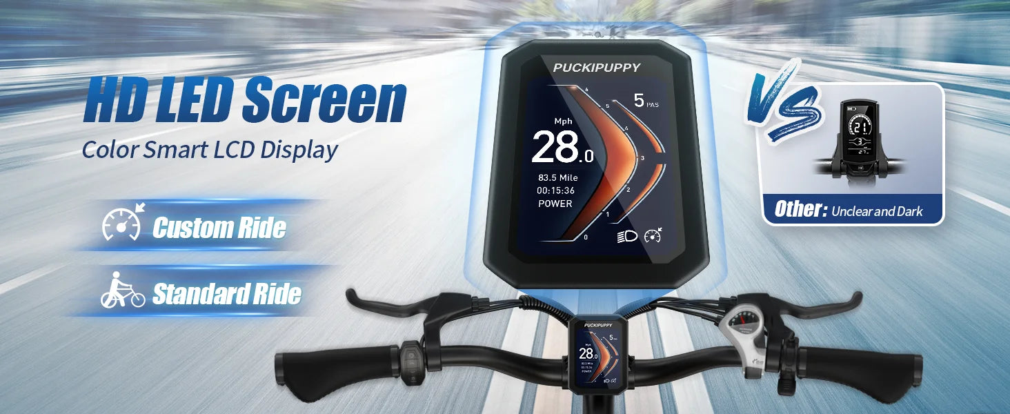 PUCKIPUPPY Bulldog Dual Battery E-bike 1350W 48V 30AH With Luxury Accessory Pack And Extra 15Ah Battery Electric Mountain Bike