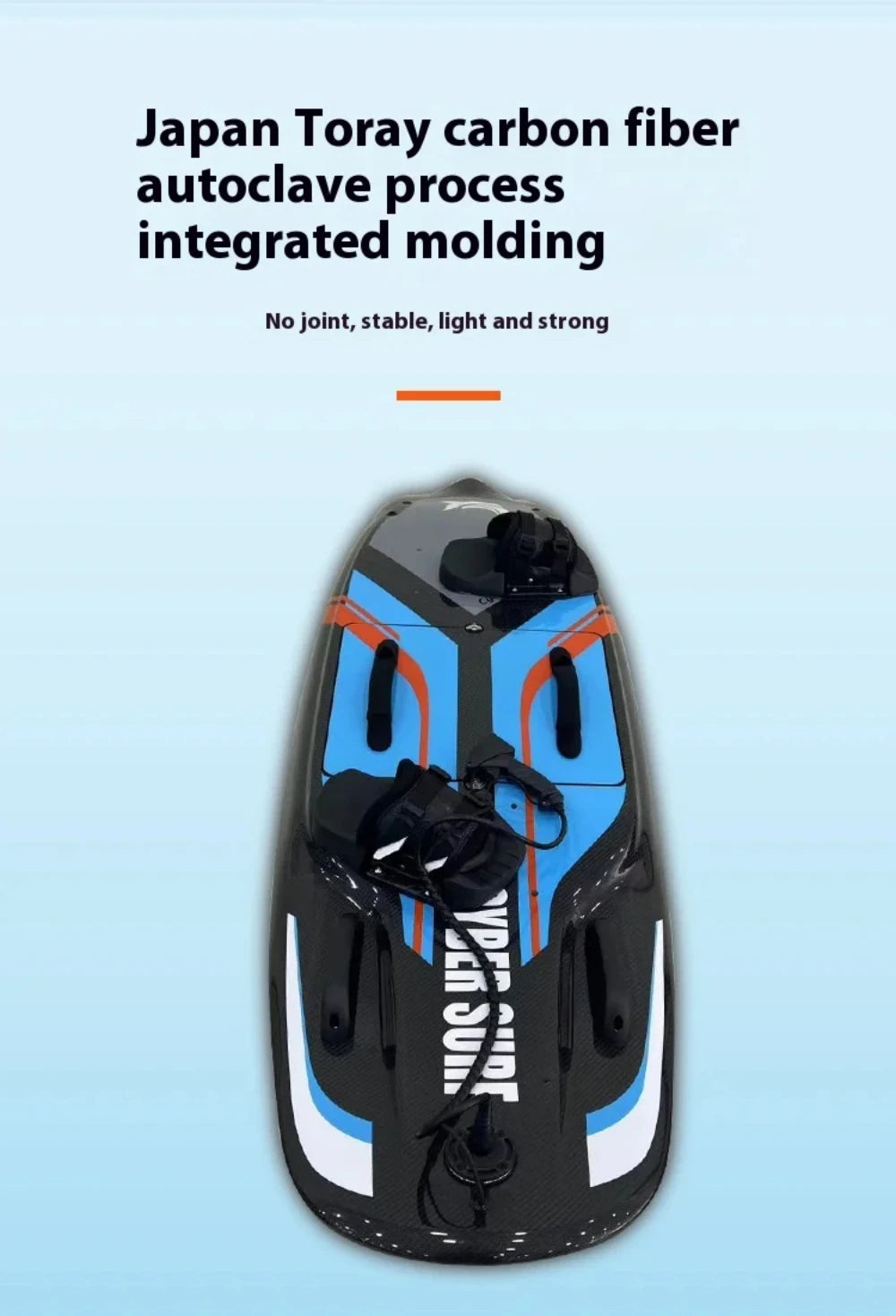 Carbon Fibre Powered Water Float Board Electric Surfboard Special Skateboard Electric Surfboard 15 KW Professional Carbon Fibre