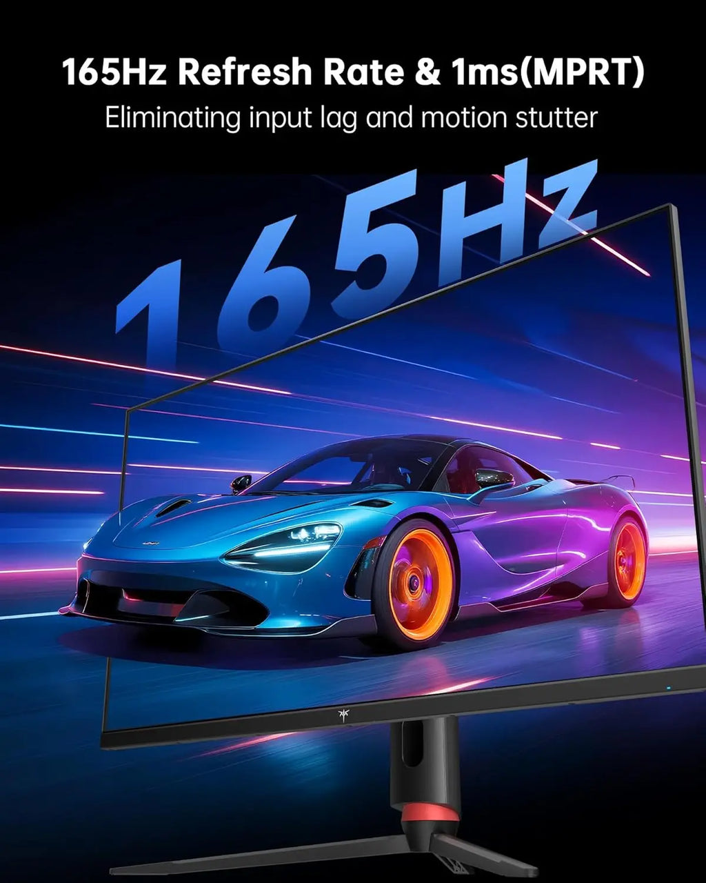 32 Inch 4K Gaming Monitor, 165Hz UHD (3840x2160P) Fast IPS Screen, 1ms (MPRT), Adaptive Sync, 3000:1 Contras