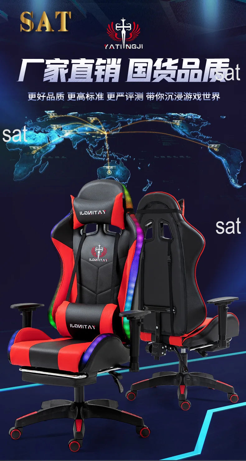Rgb Leather Ergonomic Computer Chair Office Anji Gamer Pc Racing Game Scorpion Wholesale Gaming Chair Fabric and Table Chairs