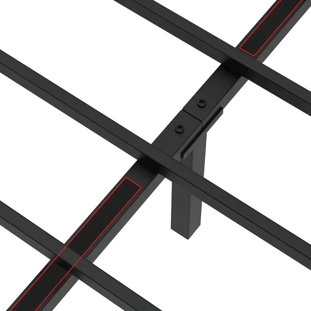Queen Size Bed Frame, 4 Drawers And Heavy Strong Metal Support Frames