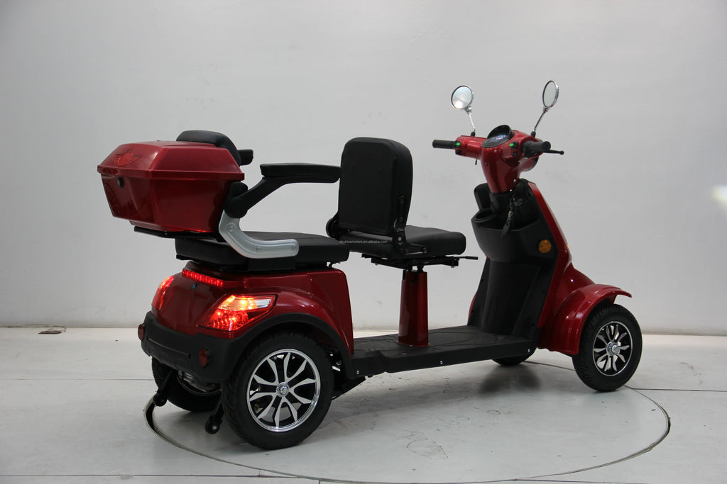 Modification Made in China Low Speed High-Quality Mobility Scooter 1000W 4 Wheel Two-Seat Electric Motorcycle for the Elderly