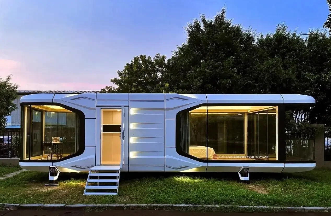 A for Multi-Functional Luxury Prefab Living Homes Micro Office Modular Container Apple Cabin Capsule House