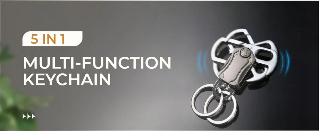Stress Relief Gyro Keychain Multi-Functional Keychain Toy Relaxing Fidget Spinner Key Holder