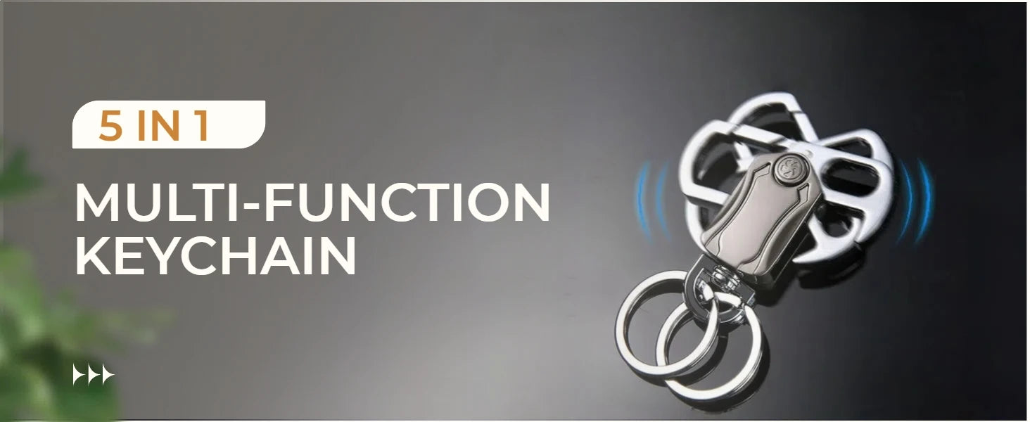 Stress Relief Gyro Keychain Multi-Functional Keychain Toy Relaxing Fidget Spinner Key Holder