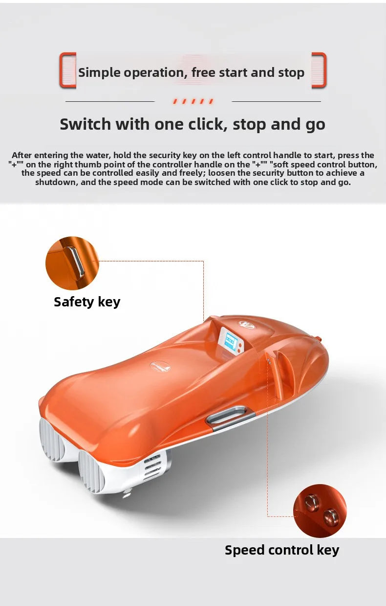 2025 New Adult Electric Water Scooter Underwater Booster Diving Electric Floating Board Surfboard for Rescue Aircraft Adult Size