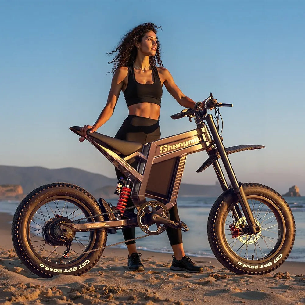 Powerful 20" Fat Tire E-Bike 1500W 60V 40MPH Electric MountainBike for Adventure