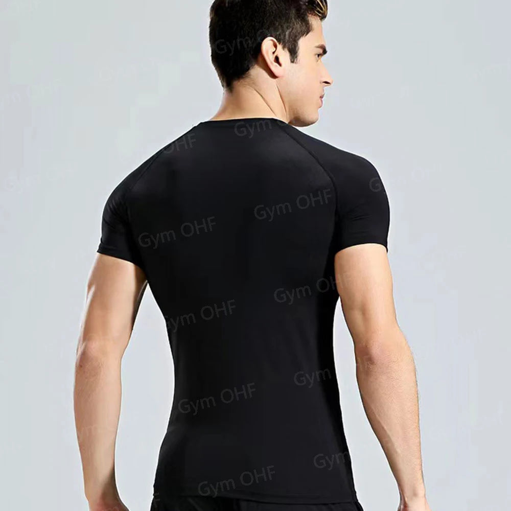 Anime Baki Sport Suits Runing Compression Shirt Shorts Sets Gym Fitness Jogging Training Rashguard Sportwear 2 in 1 Mens