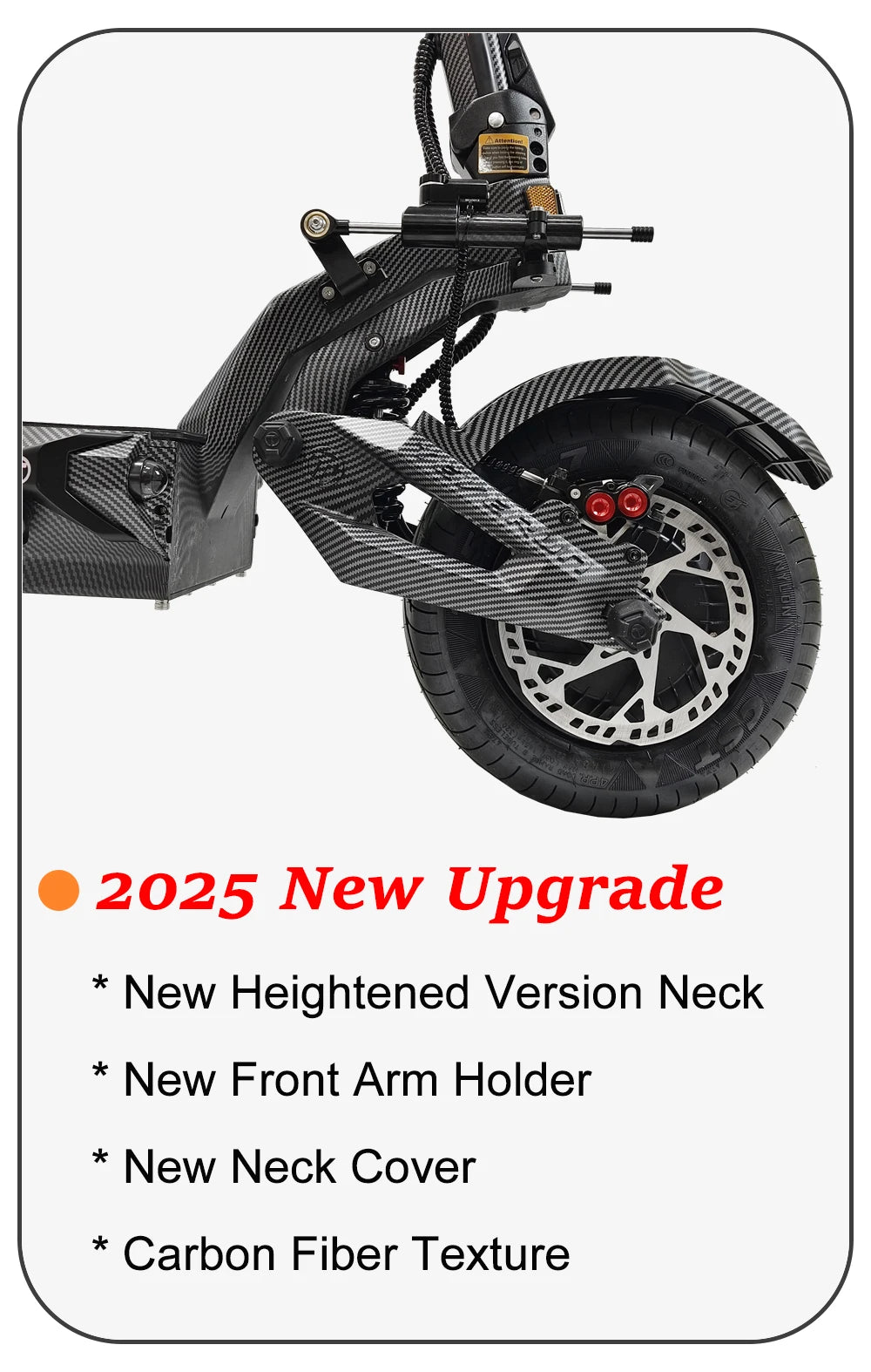 TEVERUN Fighter Supreme+ 7260R V4 2500W*2 Dual Motor 72V 60Ah Battery 4inch Display 4Pistons Brake 13inch Tire Scooter