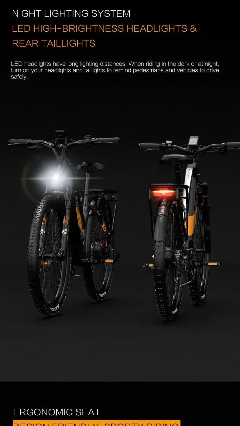 MX600 Electric Bicycle 500W motor Mountain e-bike 48V 20Ah battery 40km/h 27.5 inch tire Mountain rubber Sports Electric bike