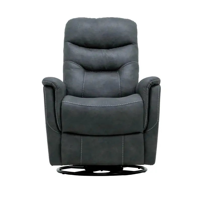 Gray Swivel Glider Recliner Chair for Comfort and Style, Ideal for Living Room or Nursery, Adjustable Relaxation with Modern